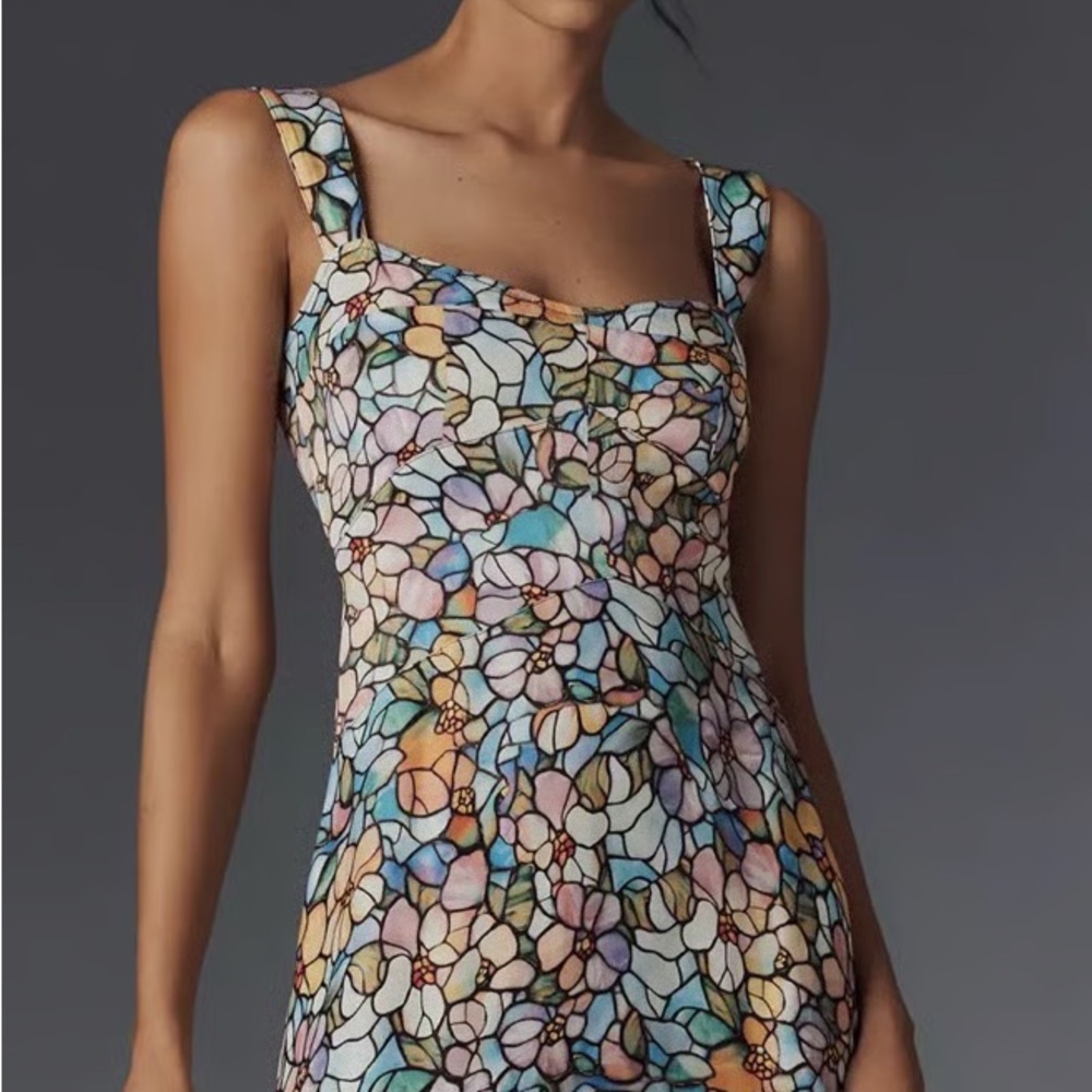 Anthropologie NWT {$168} 1X Plus Size Jocelyn Slip Midi Dress